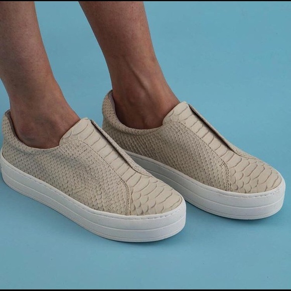 J/SLIDES Shoes - NWT J/SLIDES Heidi Off White Embossed Sneaker